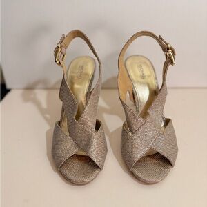 Michael Kors Metallic Becky Gold Sandals